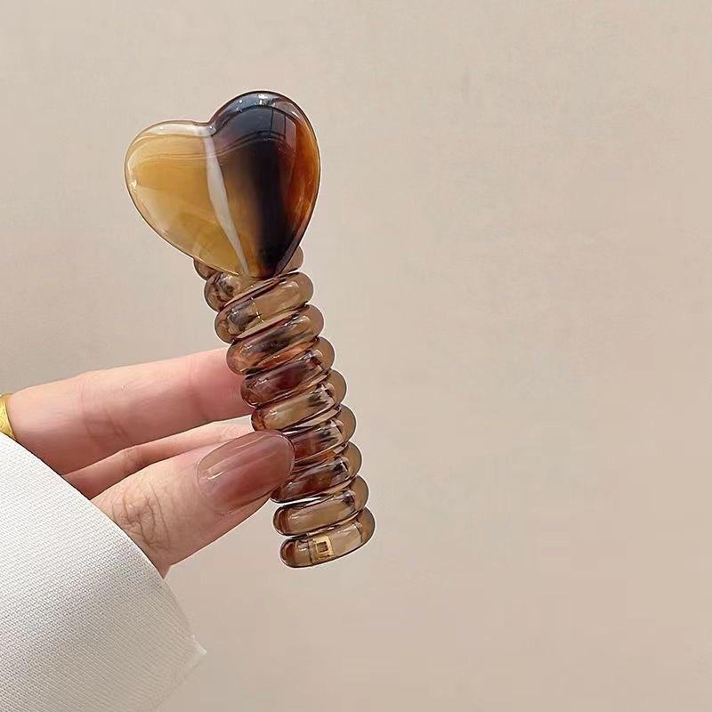 ผมรูปหัวใจ3เส้นผูกสีน้ำตาลเข้ม