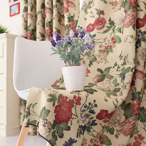 Rideaux imprimés botaniques style <span class=keywords><strong>jardin</strong></span> anglais, motifs floraux roses, voilages filtrants la lumière pour salon et chambre, vente en gros au mètre en rouleau - Product Image 5
