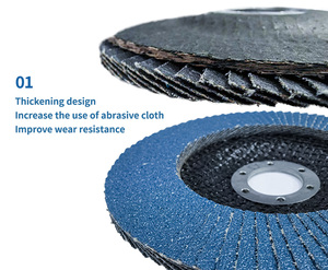 Disque à lamelles en zircone bleue 115/22 mm, haute dureté, coupe plus rapidement, dure plus longtemps, disques à lamelles standard A/O, métal, OEM personnalisable - Product Image 3
