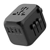Universeller Reiseadapter All-in-One Internationaler Stecker Weltweiter Stromwandler 2 USB-C PD Typ-C Multiport-Wandladegerät