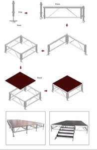 เวทีอลูมิเนียมพกพา TENTCHO ปรับแต่งได้ พร้อมขาพับปรับระดับได้ - Product Image 5