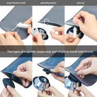 Pochette de téléphone en PVC verrouillable avec dispositif de déverrouillage, anti-espionnage, pochette de sécurité mobile anti-photographie
