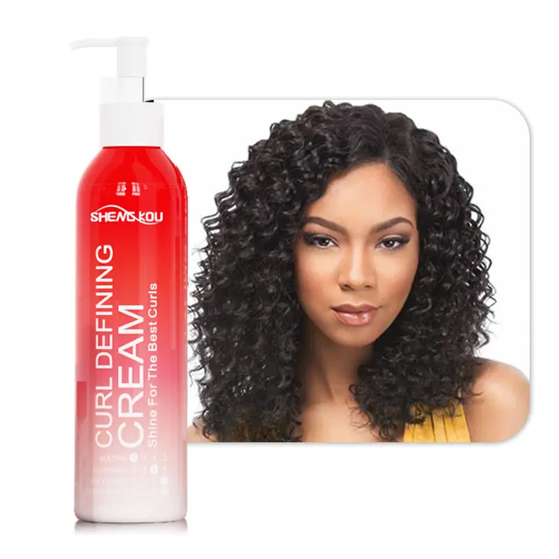 Professionale OEM light elasticity olio di cocco ingredienti idratanti curl defining cream per capelli ricci