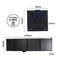 Chargeur solaire pliable 200W, étanche, stockage d'énergie, panneau solaire monocristallin portable pliable pour le camping et la randonnée