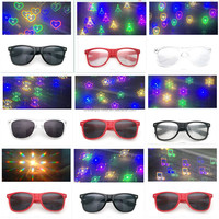 Lunettes de Diffraction 3D en ABS avec Effet Arc-en-ciel en Relief, Éclairage Spécial Effets Feux d'Artifice, Flocons de Neige, Sapin de Noël, Fête Religieuse