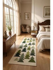 Green Forest Tree Runner <b>Rug</b> Minimalist Pine Tree Hallway Carpet Modern Nature Inspired Area <b>Rug</b> for Entryway <b>Corridor</b> Home - Product Image 3