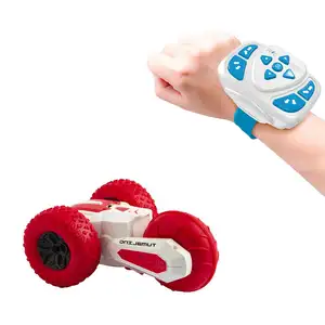 Dwi Mini Rc Stunt Auto Rollende Drift Auto Met Horloge Afstandsbediening 360 Graden Rotatie Auto Speelgoed Voor Kinderen Groothandel