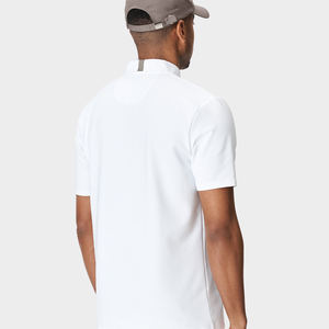 Suéter de Punto con Logotipo Bordado Personalizado, Camiseta de Manga Corta Azul Marino Oscuro, Polo de Cuello Revere 100% Algodón Tejido - Product Image 3