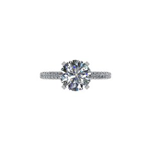 Hot Sale Lab Grown Round Cut Diamond <b>Ring</b> 925 <b>Silver</b> 9kt, 14kt, 18kt Gold Diamond <b>Rings</b> for Women's Engagement <b>Ring</b> - Product Image 3