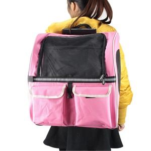 Kolay kullanım kare taşıma çantası fermuar kapatma tekerlekler baskılı tasarım köpek araba sürmek için çevre dostu lüks Pet seyahat taşıyıcılar - Product Image 3