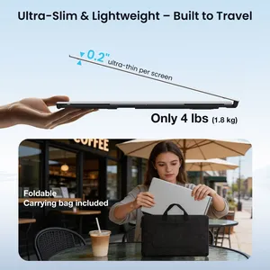 Moniteur portable 15,6 pouces 1080P IPS à trois écrans, un seul câble, plug & play, idéal pour les voyages et les affaires – <span class=keywords><strong>Meilleur</strong></span> <span class=keywords><strong>prix</strong></span>, vente flash - Product Image 5