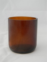Bulk 6oz Amber Glass Votiv gläser mit Holzdeckel für Home Decoration Weihnachts anlässe