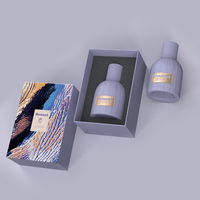 Emballage d'œuvre d'art visuelle : Boîte de parfum de luxe personnalisée avec impression à chaud pour collections haut de gamme