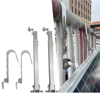 Kit de support de panneau solaire réglable pour balustrade de balcon, cadre de montage en alliage d'aluminium, réglage de l'angle d'inclinaison, antirouille, montage facile