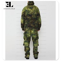 LARSUR personnalisé usine soleil délavé Ripstop coton sergé camouflage matelassé doudoune détresse Vintage lavage Camouflage travail manteau hommes