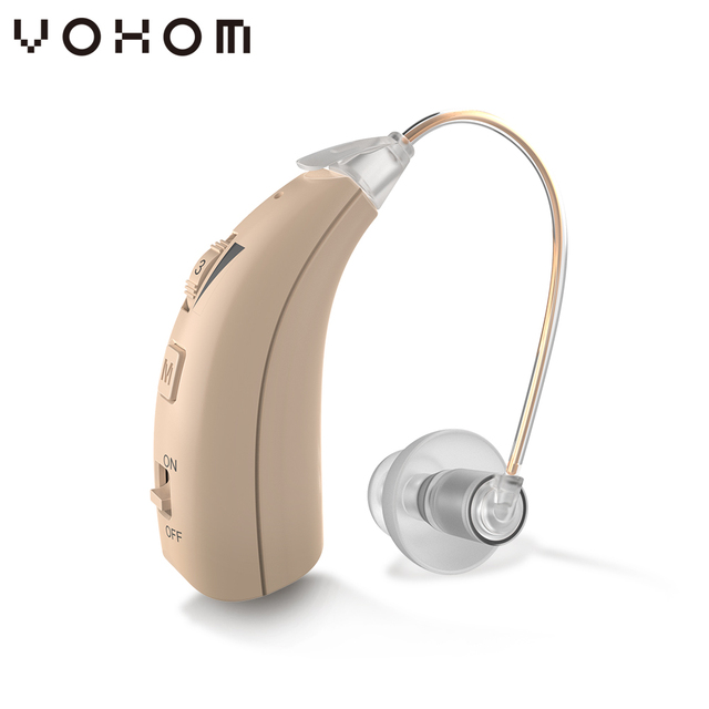 Programmable Multifunctional Rechargeable BTE Hearing Aid Noise Reduction Adjustable Features Mild Hearing Loss Eco-Friendly