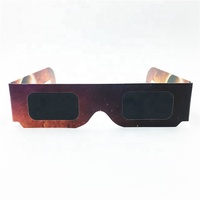 Lunettes d'éclipse solaire 3D en papier noir écologique Majestic promotionnelles avec logo personnalisé