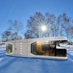 E7-4 Holiday House Stay Resort Building Ready To Ship Prefab Vessel Capsule Luxury Portable Mobile Hotel Steel Modern 3 Years