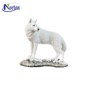 Hot Bán Tùy Chỉnh Nhà Máy Nguồn Cung Cấp Công Nghệ Tốt Cuộc Sống Đẹp Kích Thước Sợi Thủy Tinh Màu Đỏ Sói Tượng Cho Trang Trí - Product Image 6