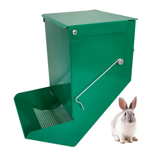 Alimentador de coelho combinado, equipamento de alimentação para animais de coelho