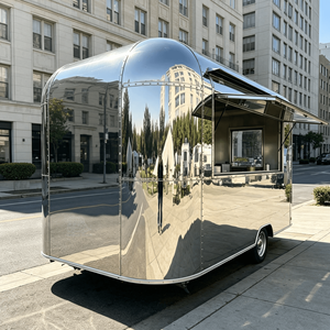 Custom Coffee Cart Stainless Steel Kiosk Outdoor Coffee Cart Stainless Steel Mobile Cafe Truck Bubble Tea Food Truck - Product Image 5