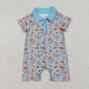 Wholesale Trendy Blue duck Print Infant <b>Jumpsuit</b> Set for <b>Girls</b> Sleeveless Romper ODM Supply no MOQ - Product Image 4