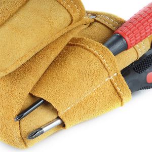 New Design 5 Pockets Nail Tool Pouch Leather Electrician Tool Belt for Constructors Electricians Plumbers Handymen Storage Bag - Product Image 6