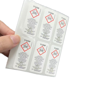 Настраиваемые красные предупреждающие наклейки для отходов опасных грузов предупреждающие этикетки для удушья - Product Image 2