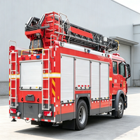 Camion de pompiers de secours MAN 18 à échelle aérienne robuste avec plateforme hydraulique à grande portée pour interventions d'urgence en ville