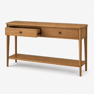 Hot Sale Luxury Natural Walnut Wood <b>Console</b> <b>Table</b> for Home or Hotel for Living Room or Bedroom Decoration with <b>Storage</b> Features - Product Image 1
