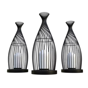 Portavelas de Metal con Diseño en Forma de Jarra, Hecho con Alambre de Hierro con Acabado en Polvo Negro, con Luz de Té en Forma de Luna, Decoración para el Hogar - Product Image 5