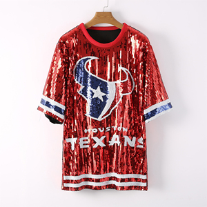 Nuevo <span class=keywords><strong>Vestido</strong></span> de Moda con Pedrería de los Houston Texans para Fiesta de Cumpleaños - Product Image 3