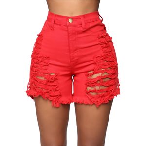 Summer <strong>Jeans</strong> Ripped <strong>High</strong> <strong>Waist</strong> Denim <strong>Shorts</strong> for Women - Product Image 3