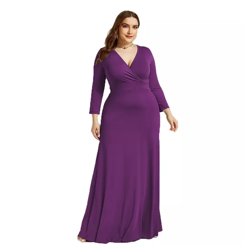 AW644 grande taille longue jupe de souhait Ebay femmes PSexy mode couleur unie robe Maxi arty