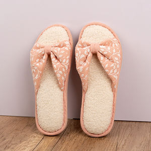 Otoño lindo cómodo punta abierta Crossknot <span class=keywords><strong>casa</strong></span> para zapatillas primavera y verano antideslizante térmico impermeable con suela TPR - Product Image 6