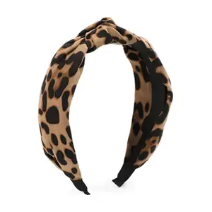 Leopard Print Headband for Women Girls, Wide Knotted Bow Headbands Leopard Print Headband Cheetah Hairband Hair Accessories G52