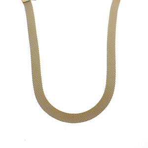 <span class=keywords><strong>Collier</strong></span> <span class=keywords><strong>ras</strong></span> du <span class=keywords><strong>cou</strong></span> Dreamshow en acier inoxydable plaqué or 18 carats avec ceinture en maille - Product Image 6