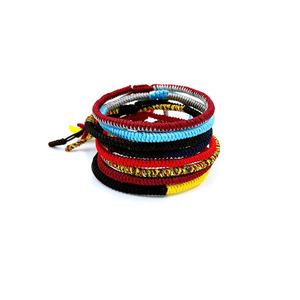 マルチカラーアジャスタブルノットレッドロープブレスレット編組メンズマクラメノット仏教チベットラッキーブレスレット - Product Image 3