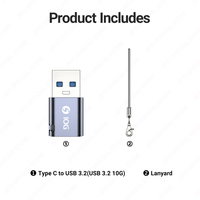 OEM USB إلى نوع C محول OTG 40Gbps 36W سريع الشحن Thunderbolt 3 متوافق في المخزون للطلبات بالجملة