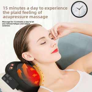 Nouveau coussin de massage électrique multifonctionnel 4 modes, physiothérapie infrarouge, contrôle de la minuterie pour la maison/la voiture, masseur pour le cou et le dos - Product Image 5