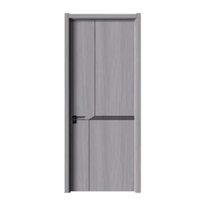 <span class=keywords><strong>Porte</strong></span> en bois massif simple et élégante, insonorisée, en cristal de carbone, personnalisée pour les résidences, avec serrure intelligente - Product Image 2