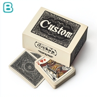 Cartes à jouer personnalisées de haute qualité, en plastique, étanches et en papier, de différentes tailles de logo imprimé, adaptées aux fêtes de famille