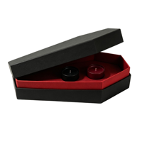 Caja de Embalaje de Cartón para Velas con Forma de Ataúd Gótico, Personalizada para Halloween, Cierre Magnético, 2mm, Reciclable, Dorada