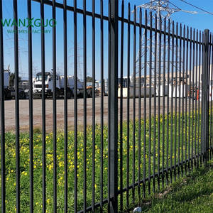 Diseño popular al aire libre fácil de montar 6 pies X 8 pies valla de hierro Forjado de acero de metal - Product Image 1