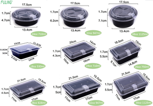 Chất Lượng Cao Vòng 24Oz, 32Oz, 38Oz Nhựa Lưu Trữ Tái Sử Dụng Đồ Ăn Trưa Bữa Ăn Chuẩn Bị Lò Vi Sóng - Product Image 6