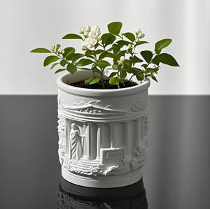 डूमो डाई रेसिन मोल्ड्स मंदिर की राहत गोल कप स्टोरेज सिलीकोन मोल्ड्स सीमेंट सुगंधित मोमबत्तियों की जिप्सम कप और उपकरण - Product Image 3