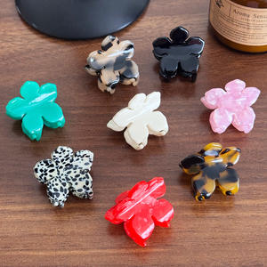 DOWELL venta al por mayor 3cm Mini tamaño pequeño niñas dulce flor acetato personalizado lindo niños pinzas para el cabello garras - Product Image 1