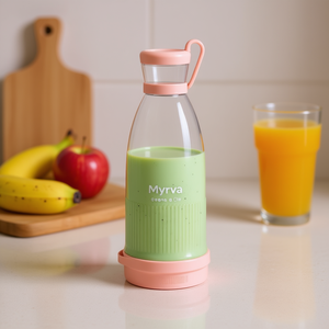 Bouteille mixeur Myrva 0,3-0,5L, mixeur manuel pour smoothies, récipient en verre, anti-fuite, usage domestique - Product Image 2