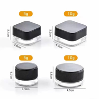 Conteneurs cosmétiques en verre transparent de luxe pour soins de la peau, pots à crème avec couvercle, 5 ml, 10 ml, 15 ml, 20 ml, 30 ml, 50 ml, 100 ml, 60 ml, 2 oz, 1 oz