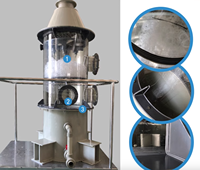 Tour de lavage à jet transparente en PP, petite tour de lavage pour le traitement des gaz résiduels en laboratoire, désodorisation, épurateur humide, pompe